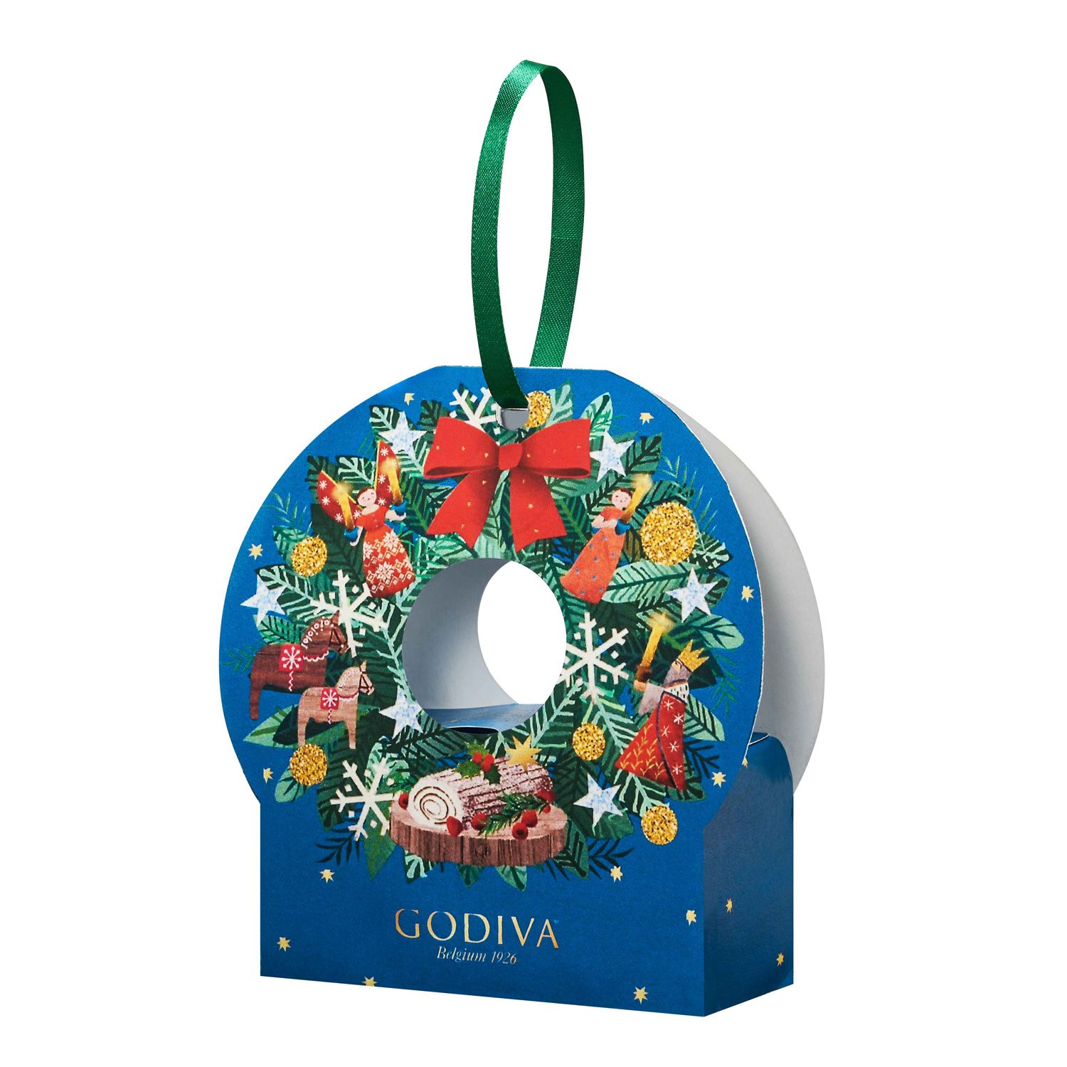 【クリスマスボックス付】カシミアマフラーとゴディバチョコのセット