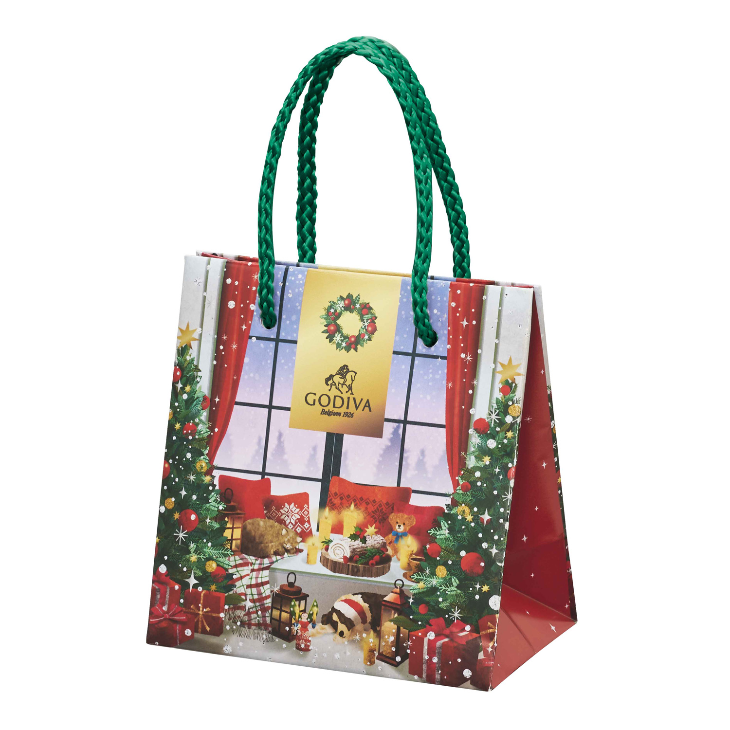 【クリスマスボックス付】カシミアマフラーとゴディバチョコのセット