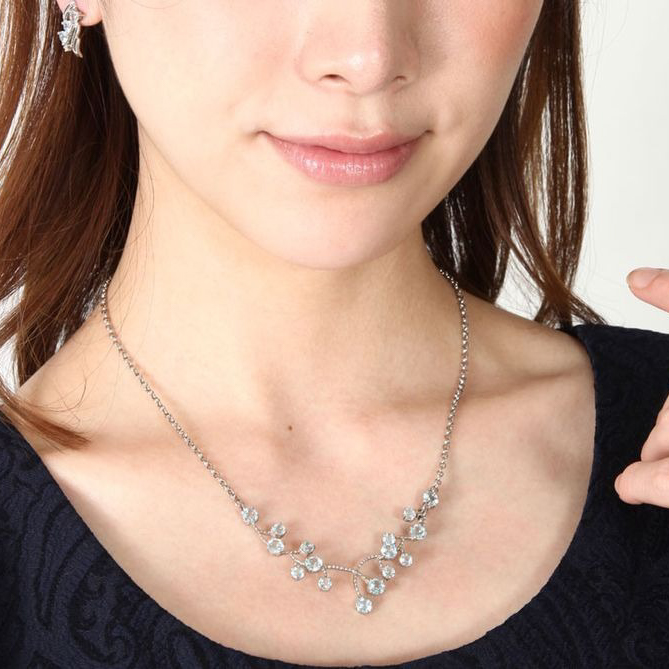 【Clementia】ブルートパーズエレガントネックレス