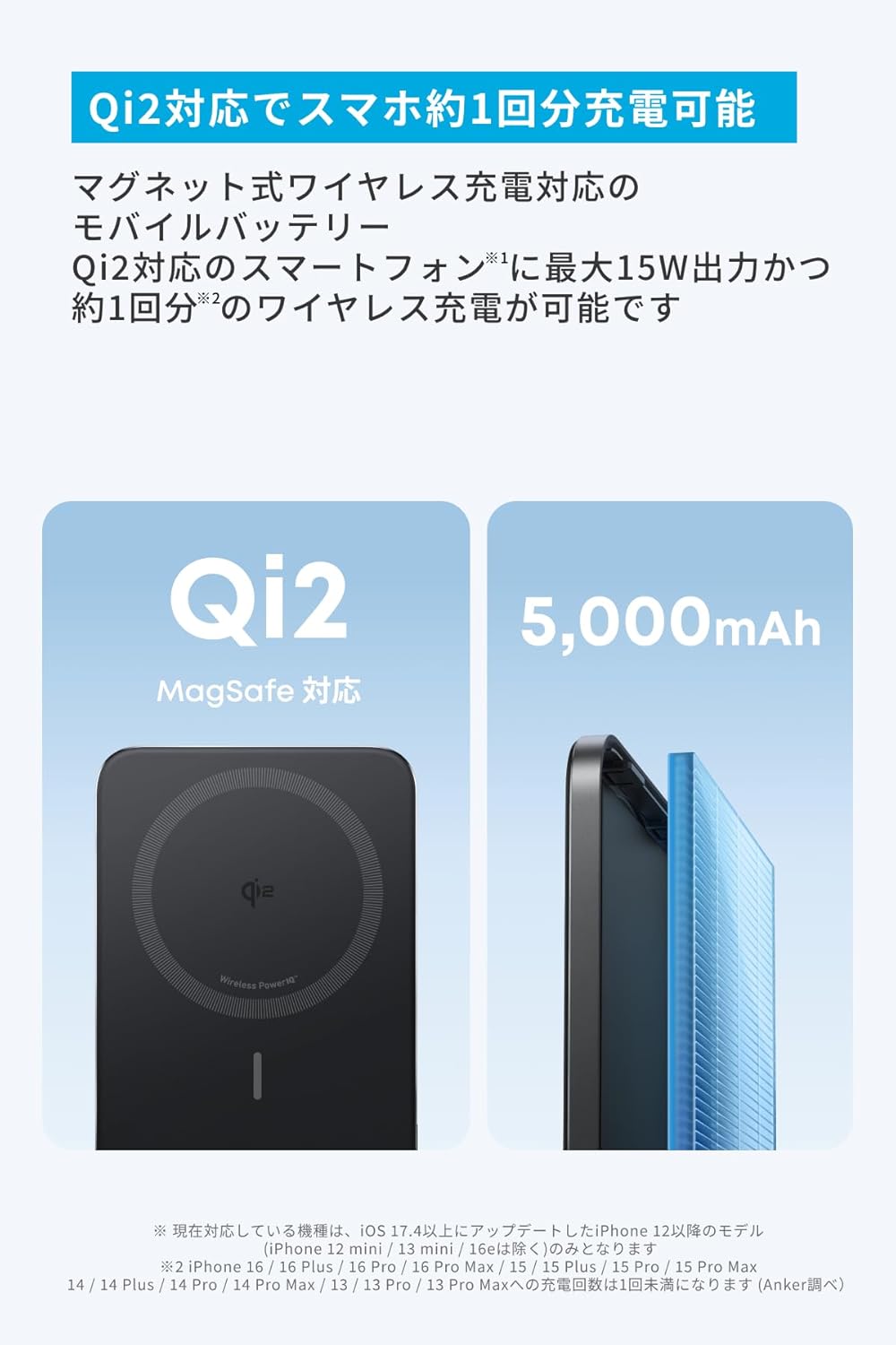 【名入れ】Anker Nano Power Bank (5000mAh, MagGo, Slim)