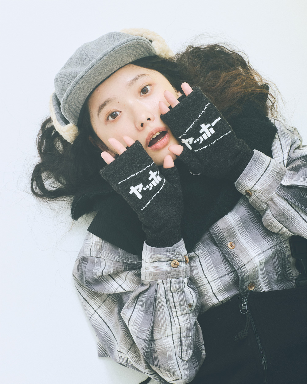 ヤッホーてぶくろ（指あきミトン）