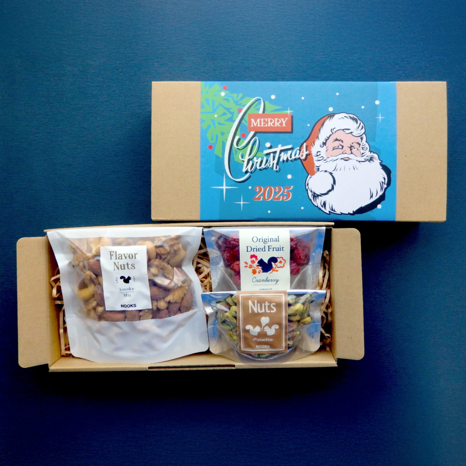 クリスマスギフトに「おつまみナッツとドライフルーツセットM」