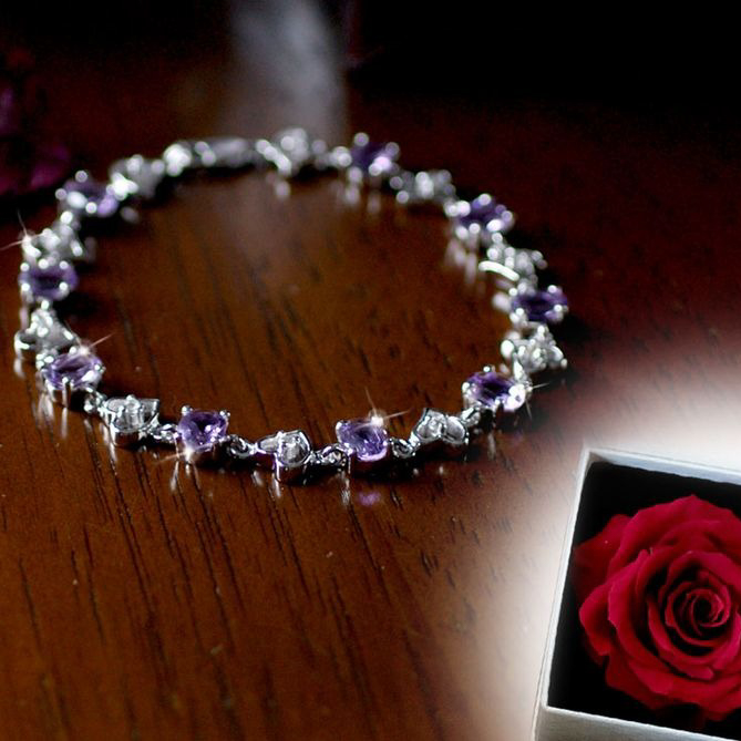 【Clementia】アメジスト＆トパーズブレスレット