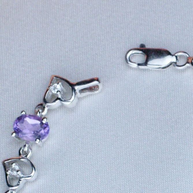 【Clementia】アメジスト＆トパーズブレスレット