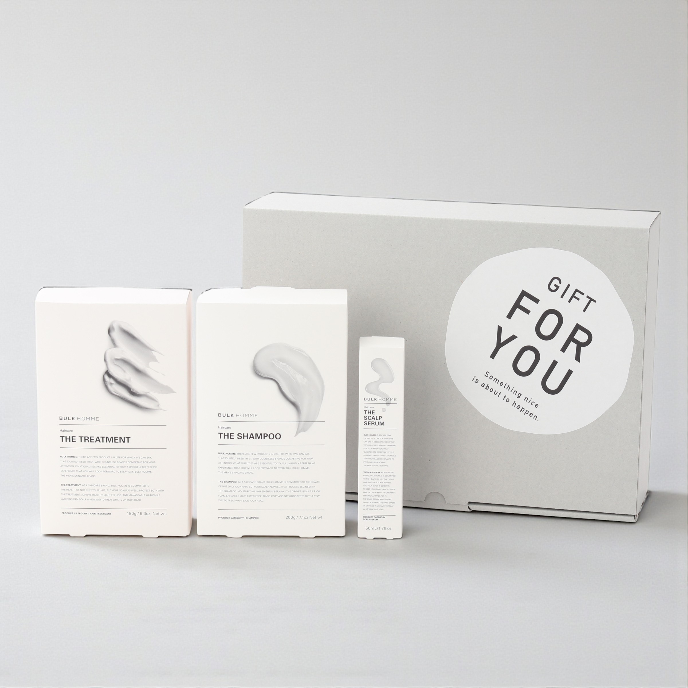 BOX付き】メンズヘアケアセット(シャンプー＆トリートメント&頭皮用 