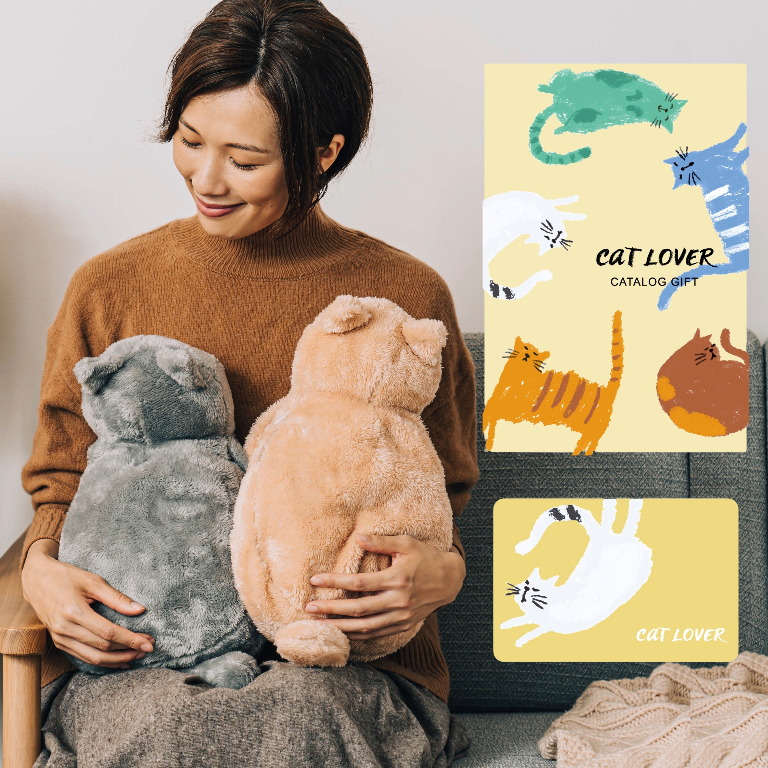 カタログギフト"CAT LOVER"とねこ湯たんぽセット