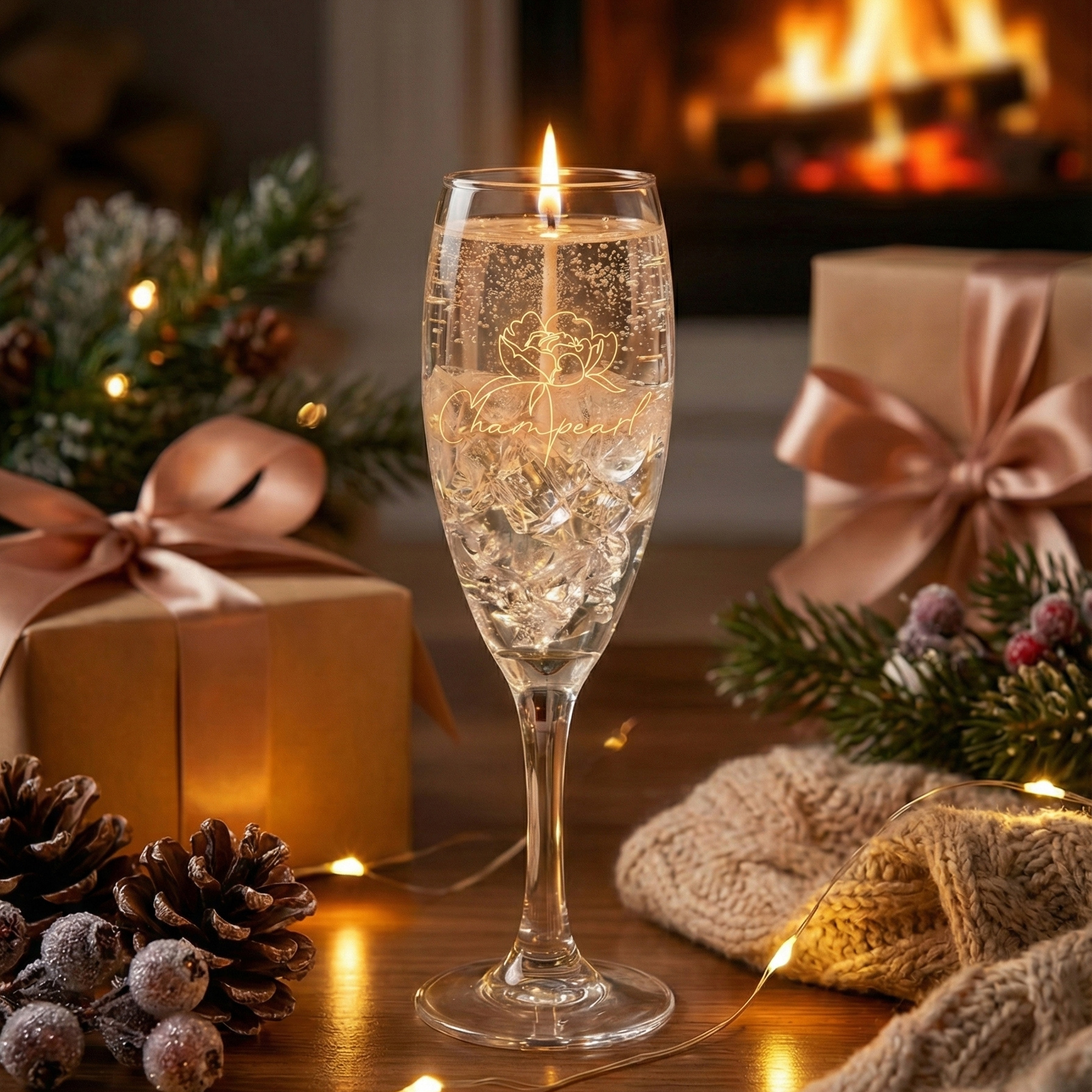 スパークリンググラスキャンドル