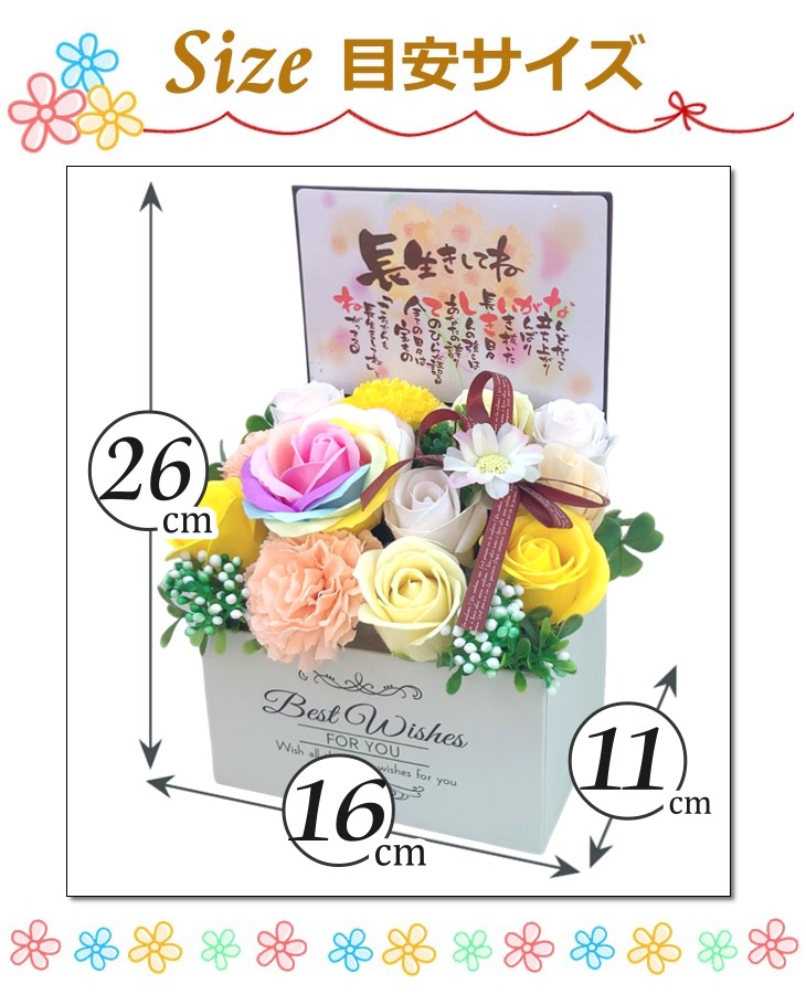 ポエムカードと贈る ソープフラワーギフト