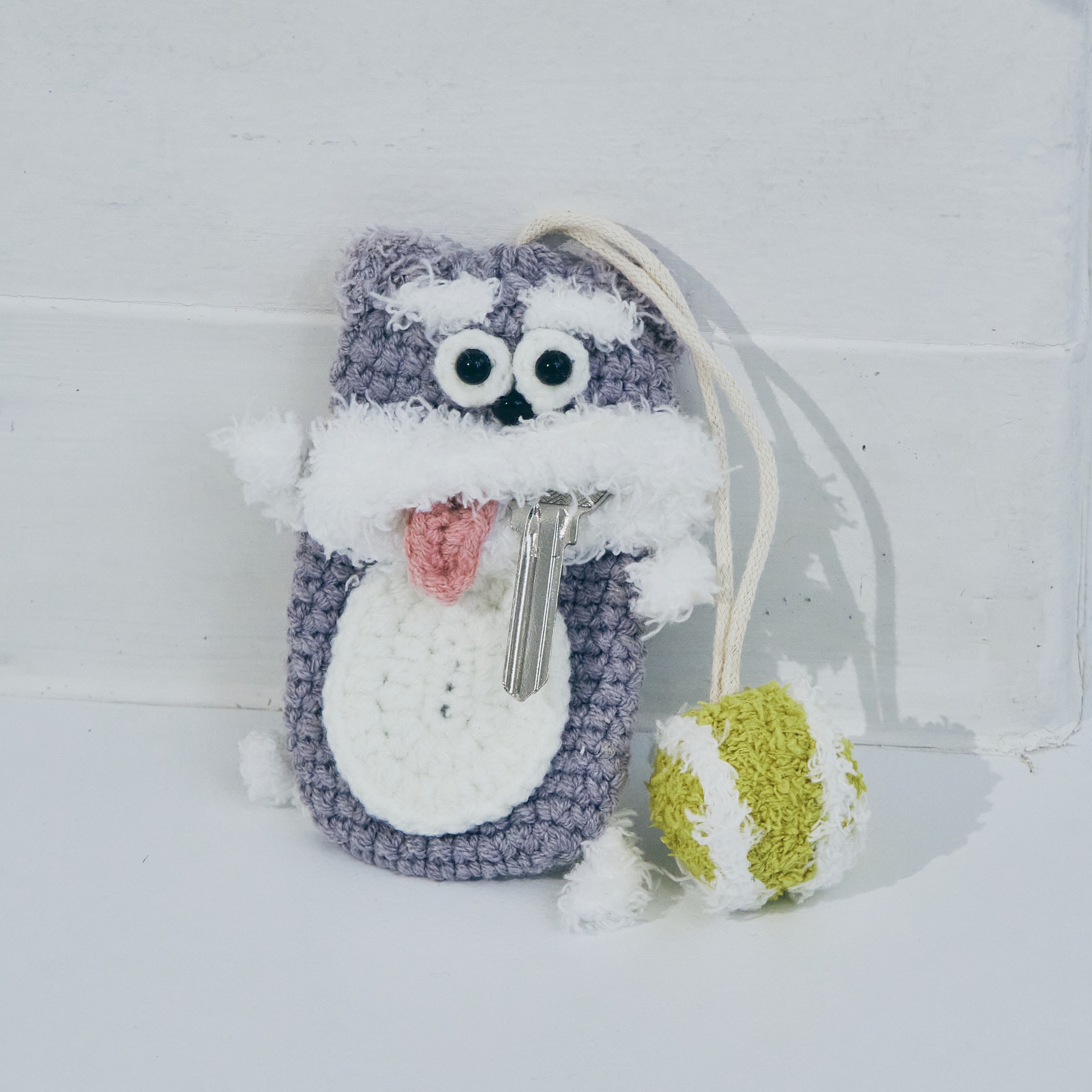 毛糸のキーケース＜イヌ＞