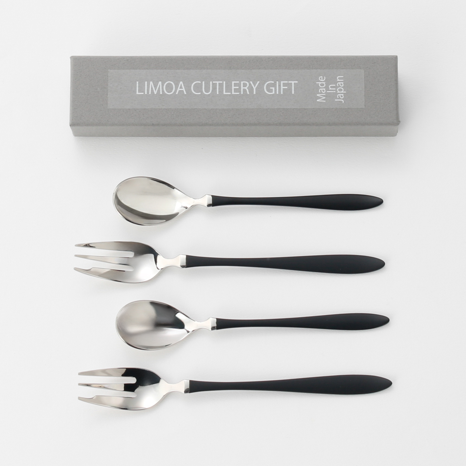 リモア　ティースプーン＆ケーキフォーク4PSET BK