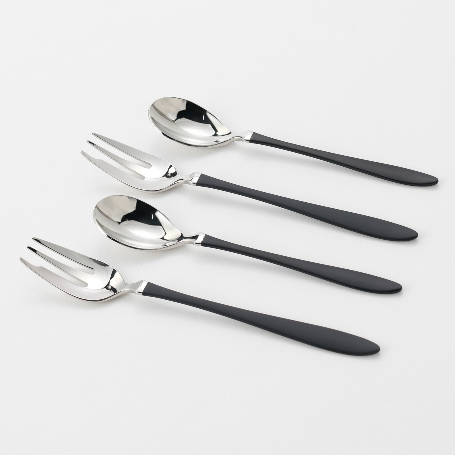 リモア　ティースプーン＆ケーキフォーク4PSET BK