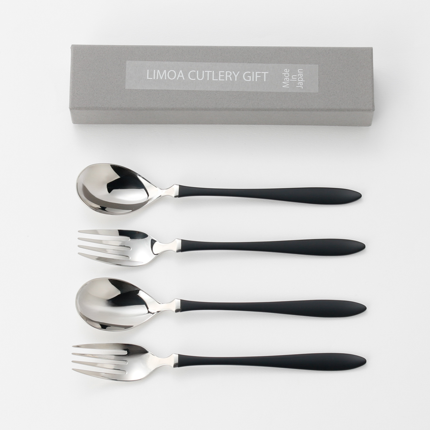 リモア　ディナースプーン＆フォーク4PSET BK