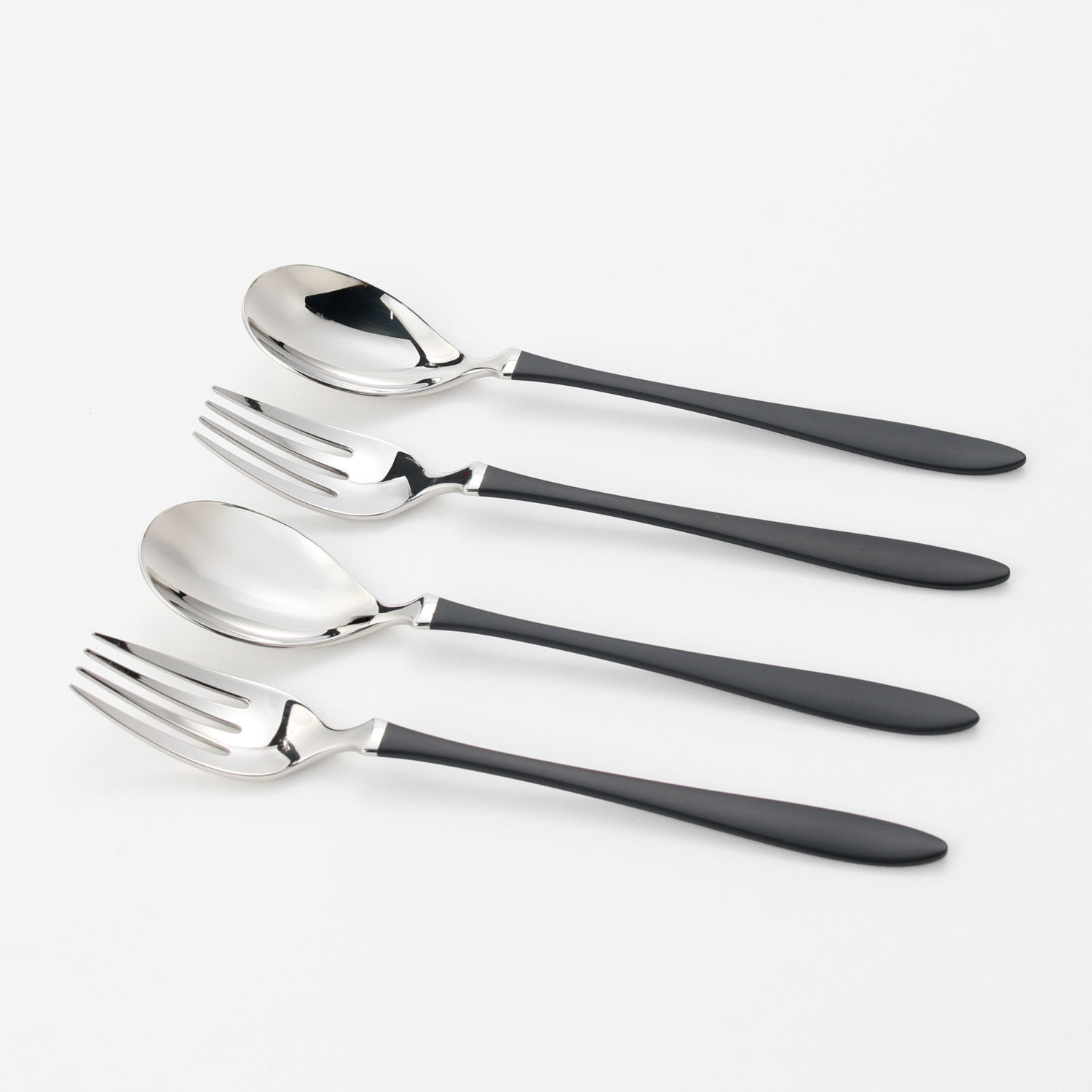 リモア　ディナースプーン＆フォーク4PSET BK
