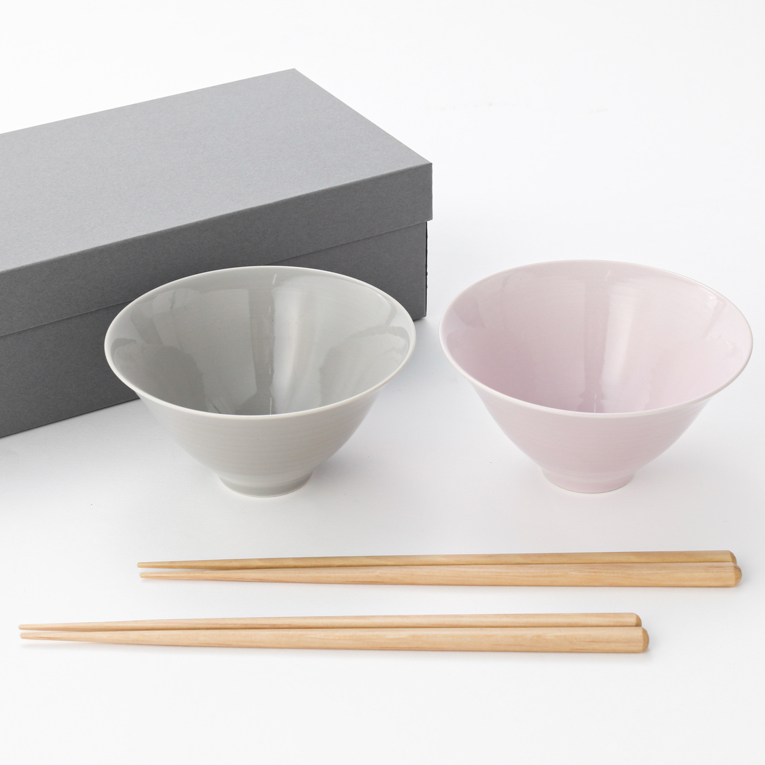 RICE BOWL 2P BOX CHOPSTICKS