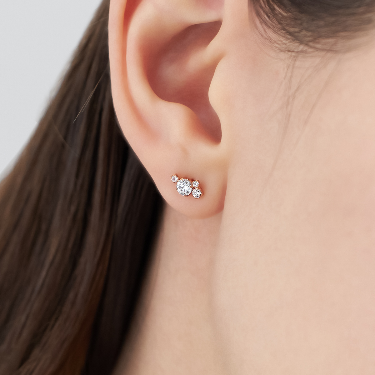 【12月誕生石】K10ピンクゴールド タンザナイト ピアス