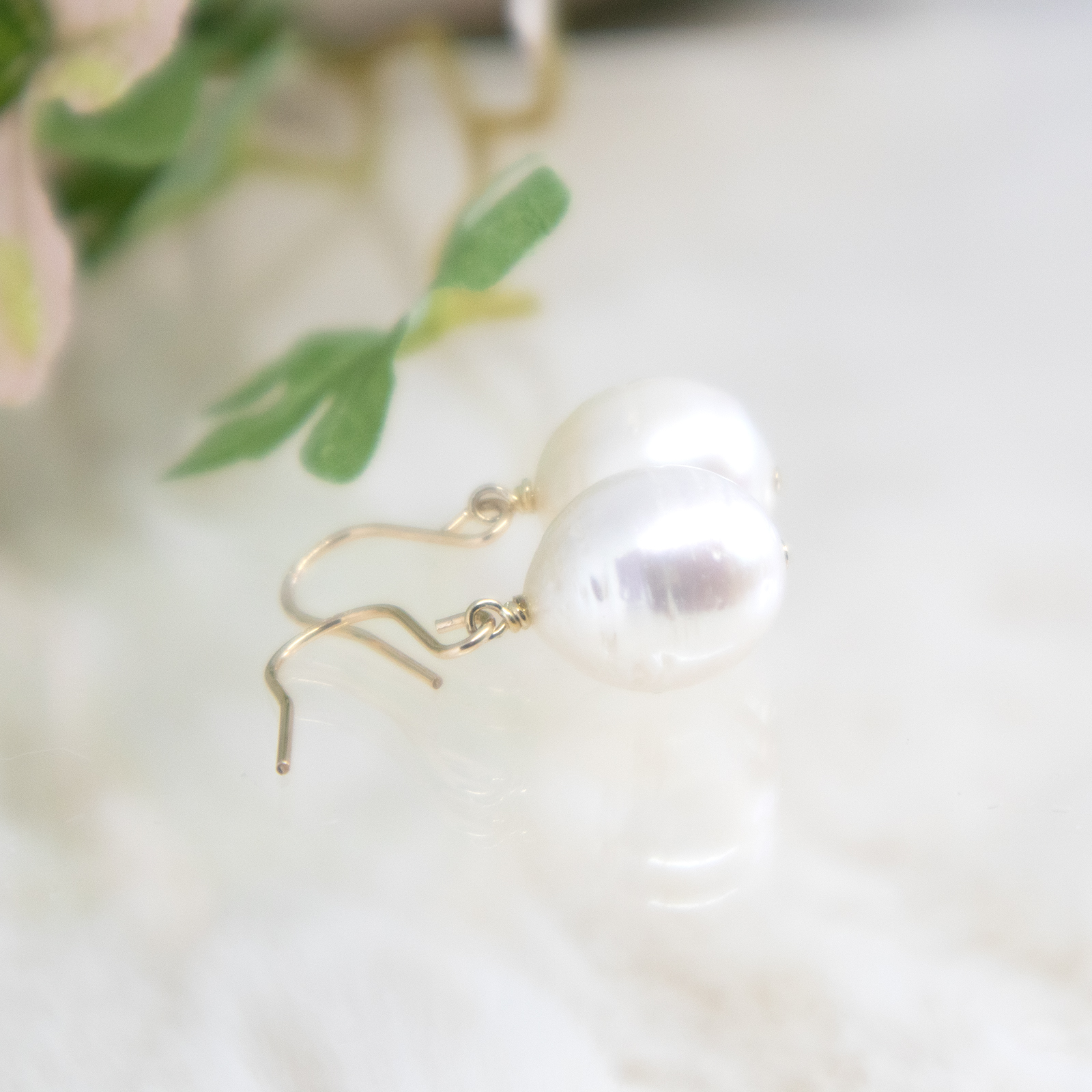 南洋バロックパール  シンプルピアス