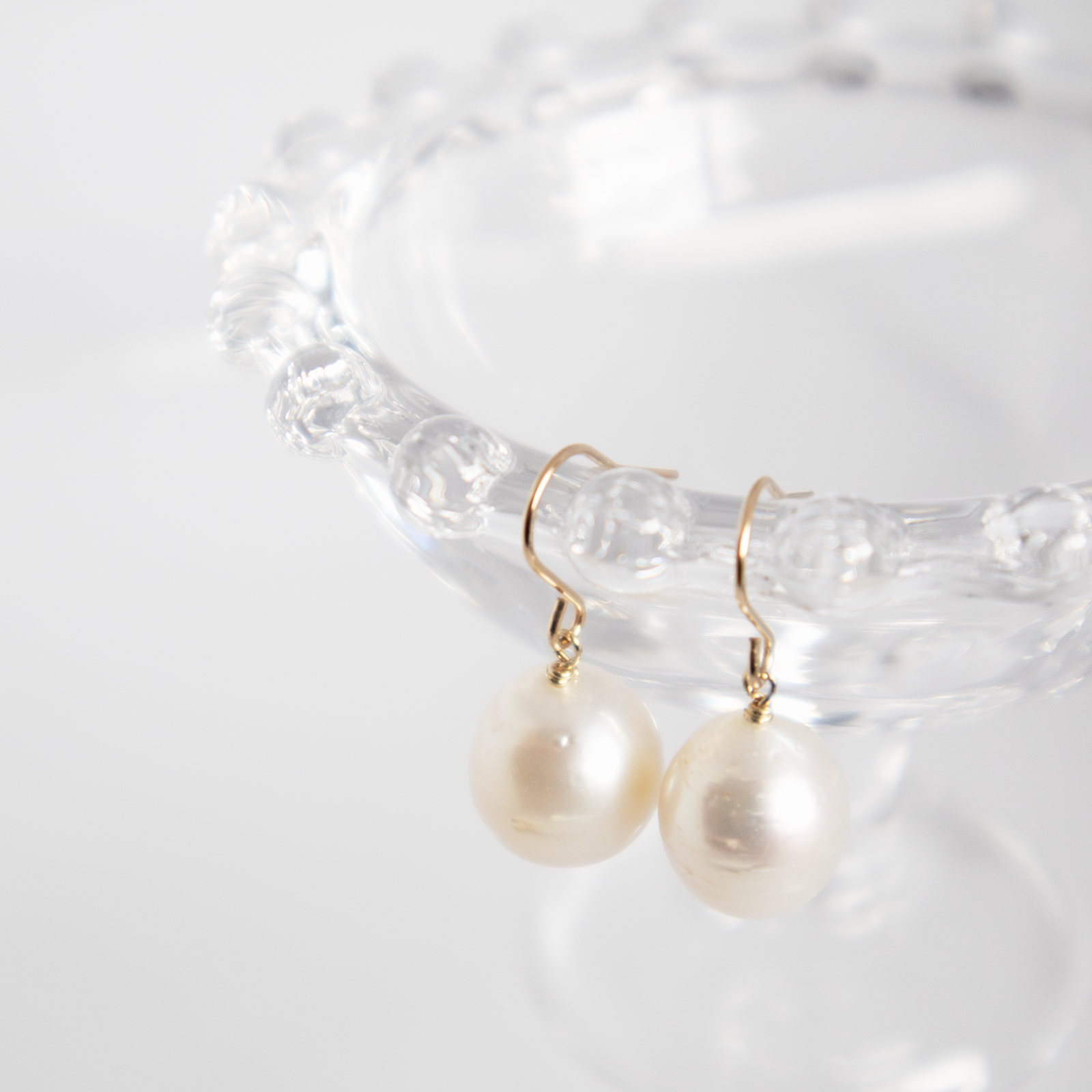 南洋バロックパール  シンプルピアス