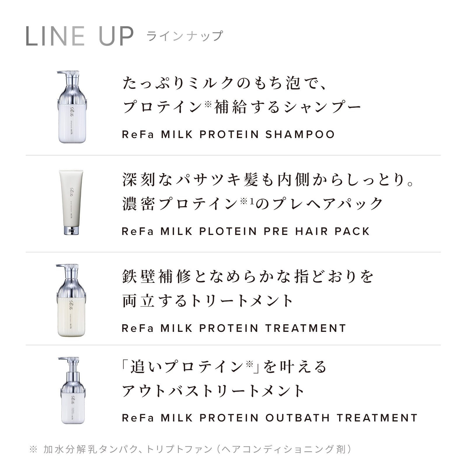 ReFa MILK PROTEIN WHITE LINE 選べる2点・3点・4点セット