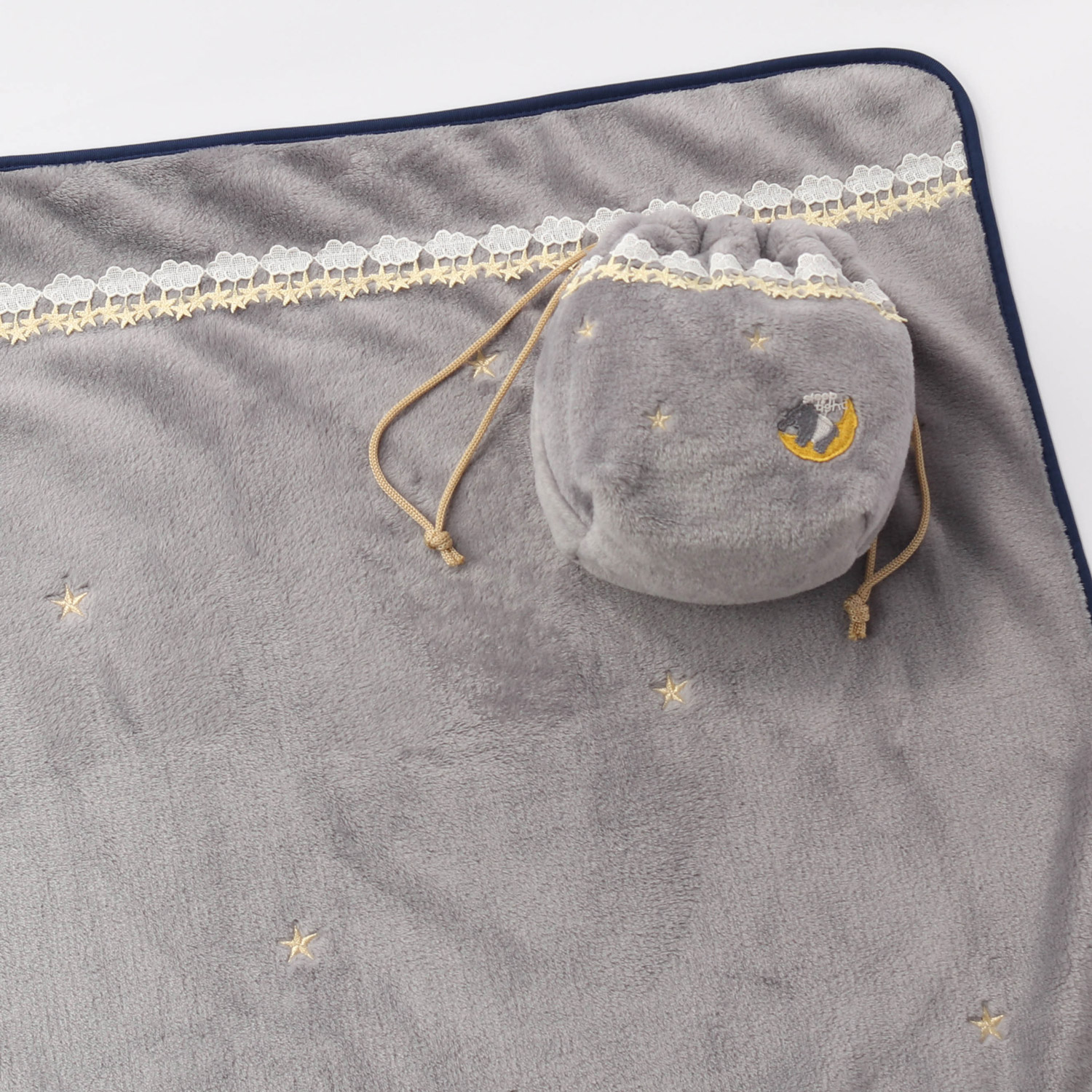 巾着ポーチ付きブランケット