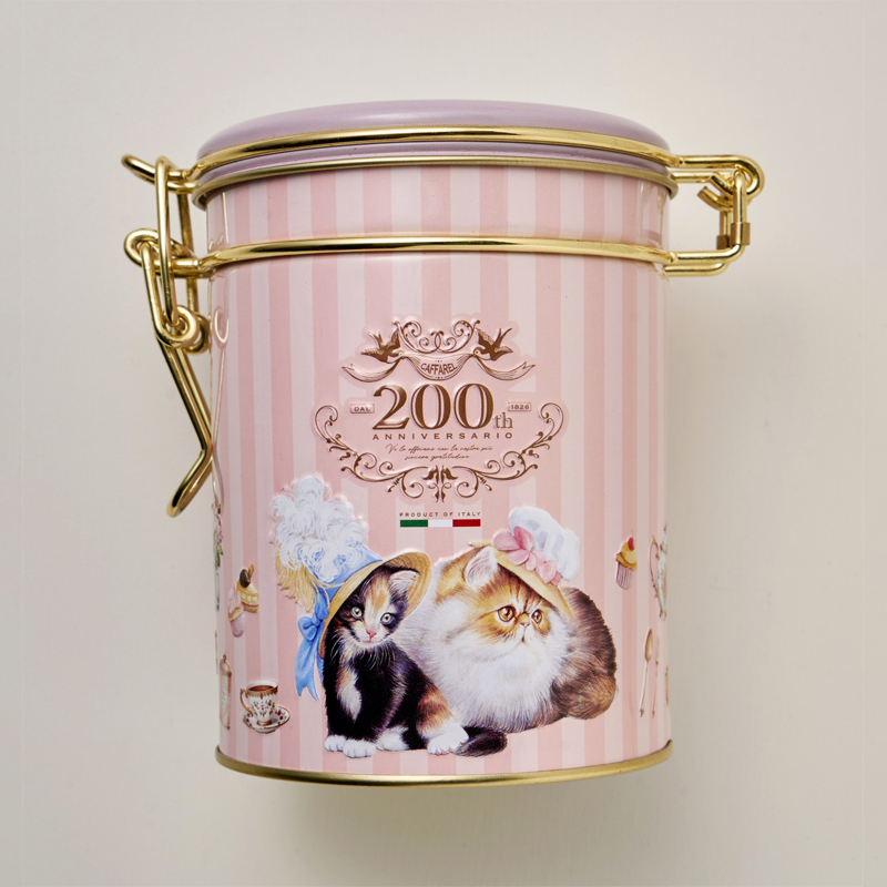 カファレル ねこのティータイム キャニスター缶