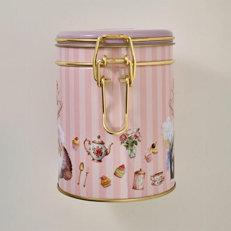 カファレル ねこのティータイム キャニスター缶