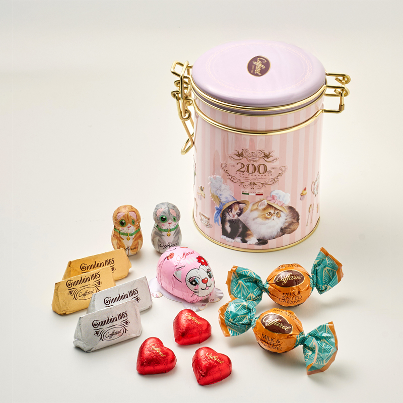 カファレル ねこのティータイム キャニスター缶