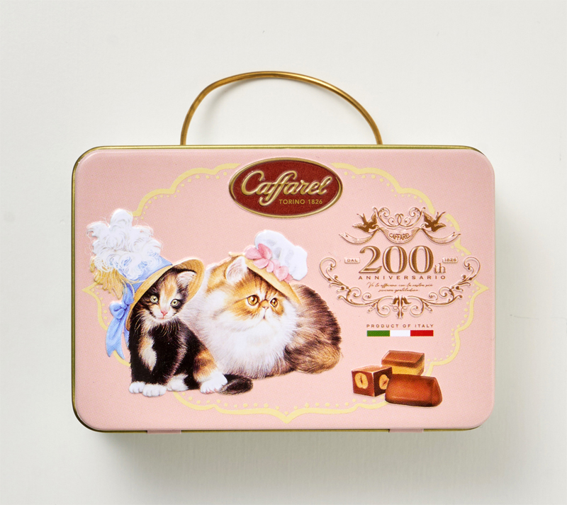 カファレル ねこのティータイム トランク小缶