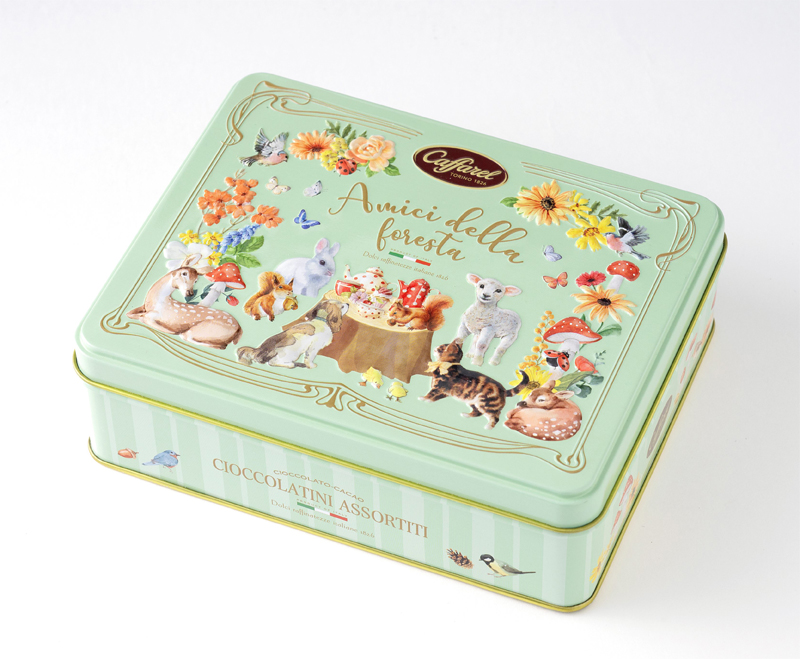 希少♡カファレル　小物入れ　缶　キャニスター缶　　白猫　茶トラ　猫　ネコ ねこのティータイム キャニスター缶｜カファレル / Caffarel 2026