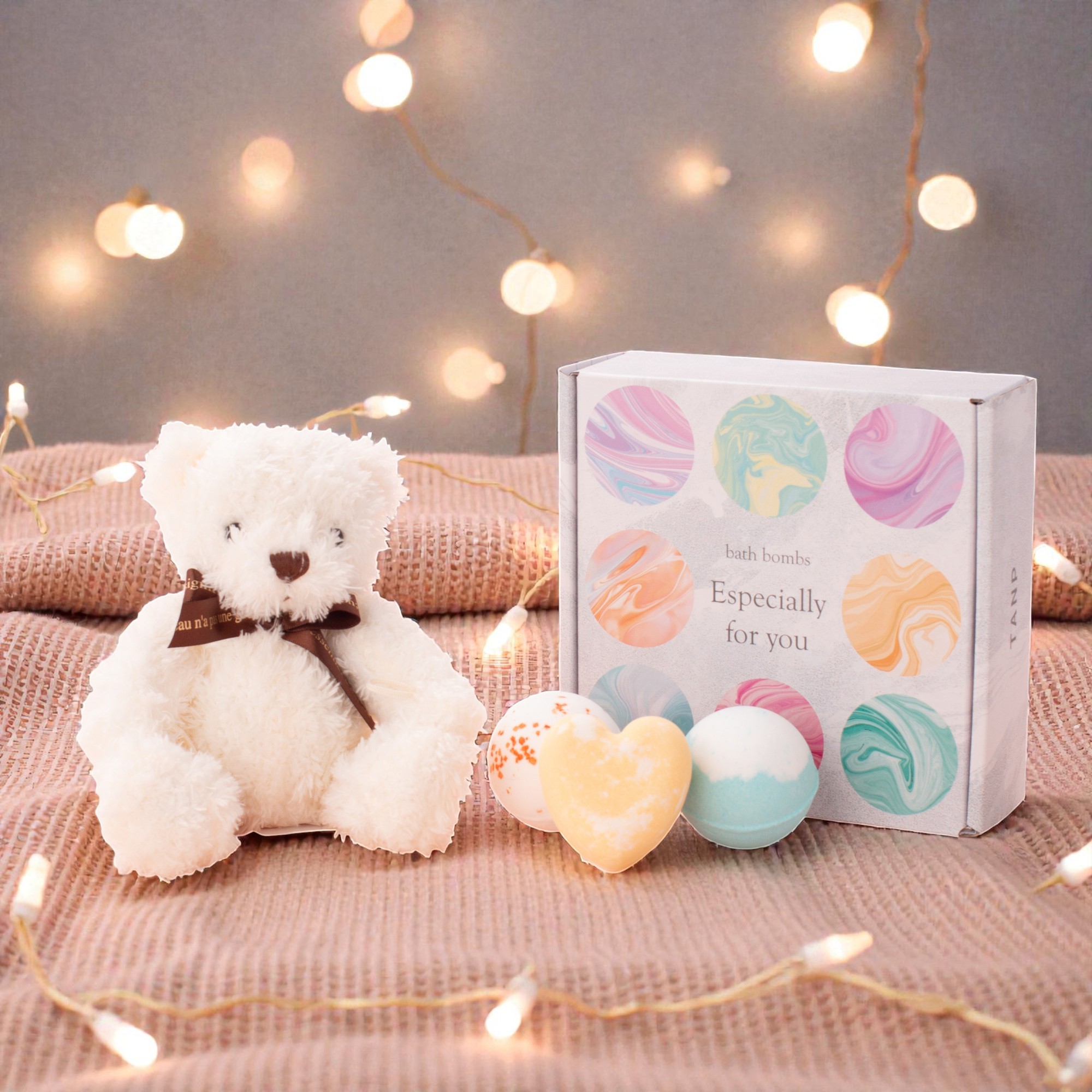 贅沢なバスタイムに！バスボム9個セット・テディベアセット