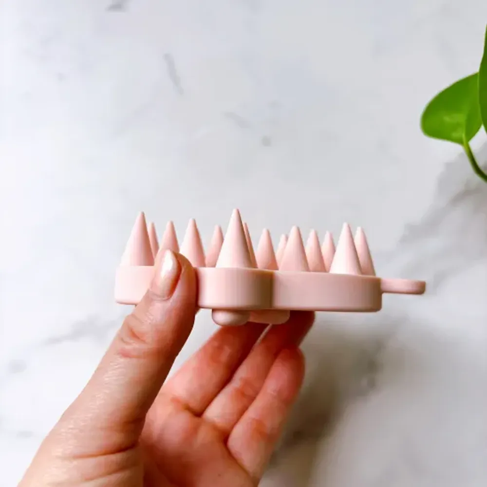 もふもふ猫チャームとスカルプブラシのセット