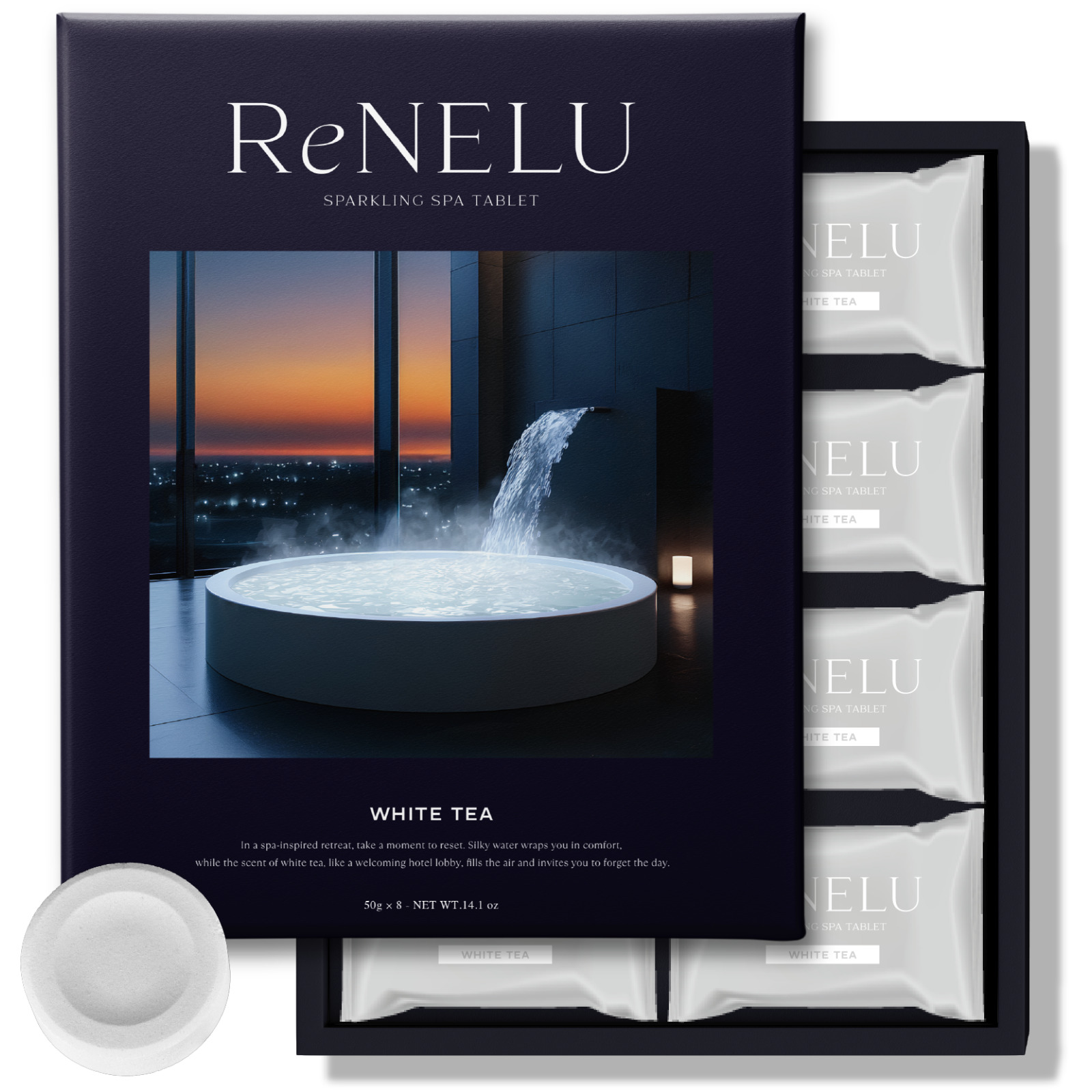 スパークリング スパタブレット ホワイトティー《ホテルスパ発想の重炭酸入浴剤》