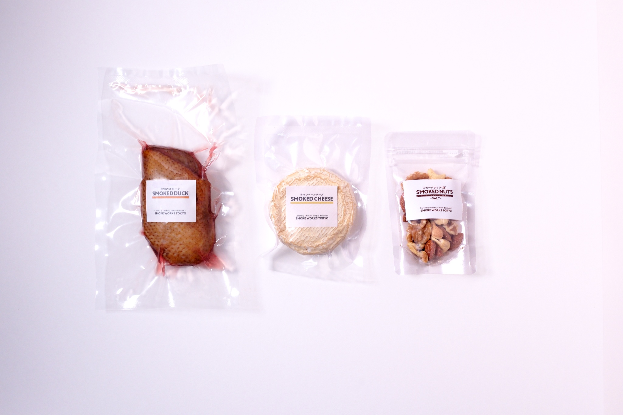 ワインに合う！燻製おつまみセット3種（合鴨・カマンベール・燻製ナッツ）