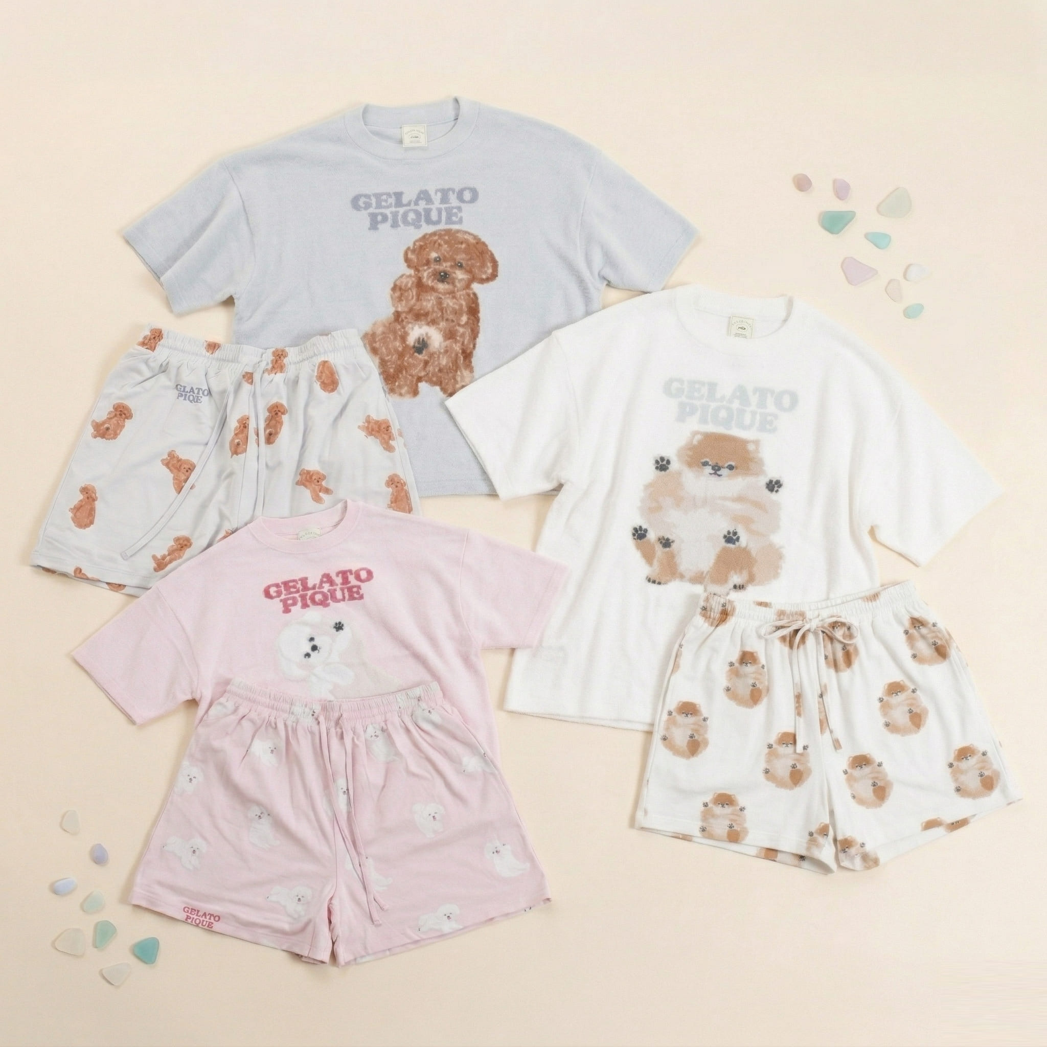 【WOMEN】お腹見せドッグJQDプルオーバー＆ショートパンツ