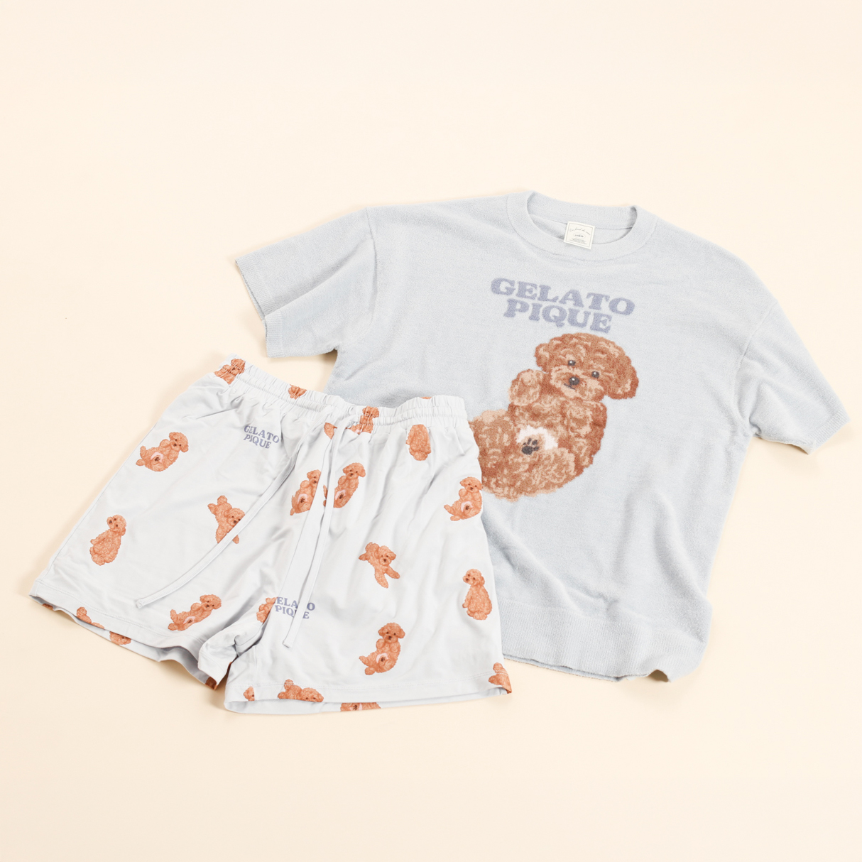 【WOMEN】お腹見せドッグJQDプルオーバー＆ショートパンツ