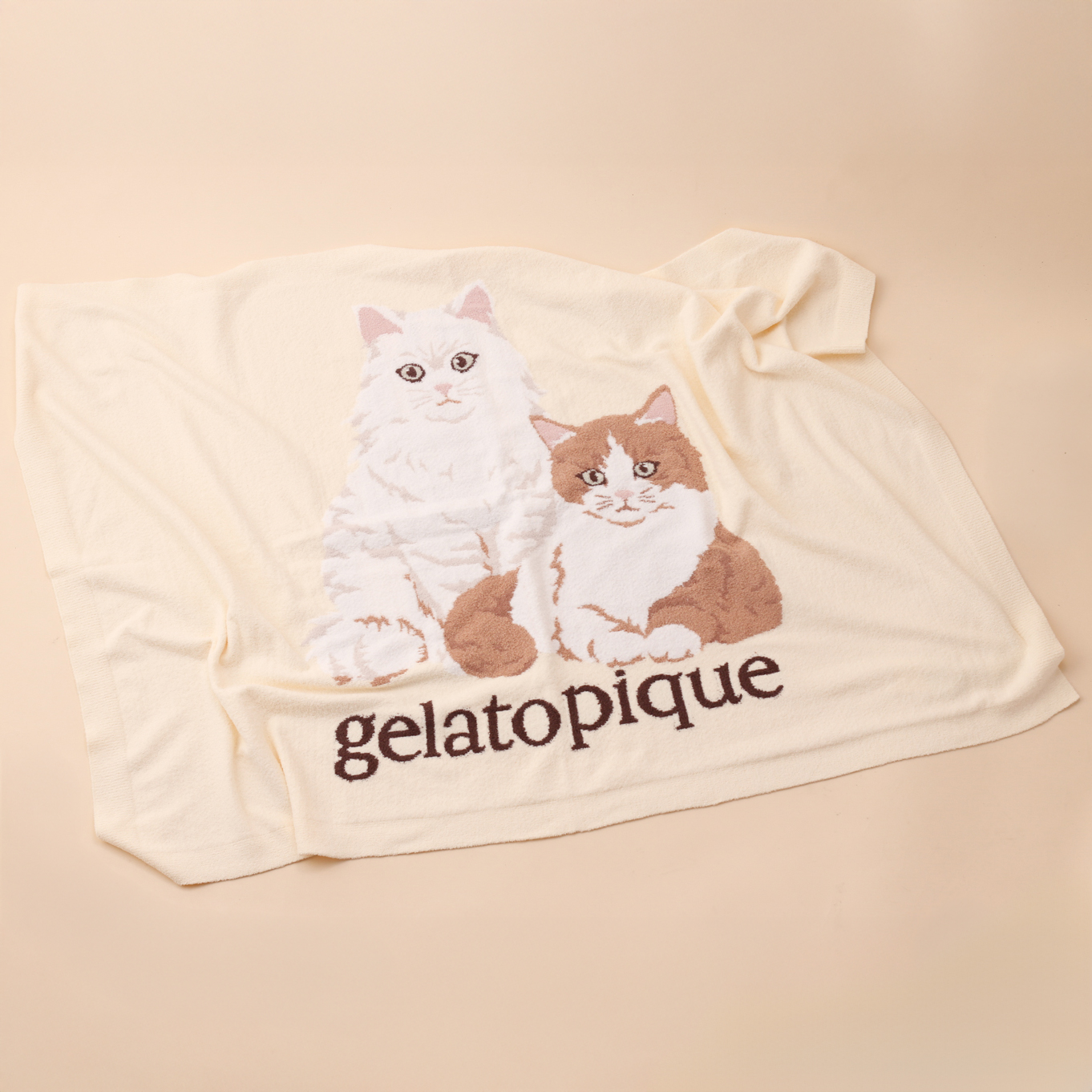 【WOMEN】キャットジャガードブランケット