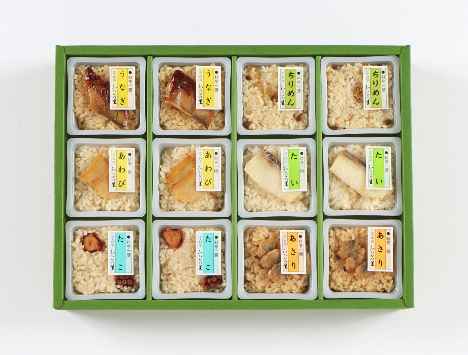 料亭一膳（うなぎ、ちりめん、あわび、鯛、たこ、あさり）