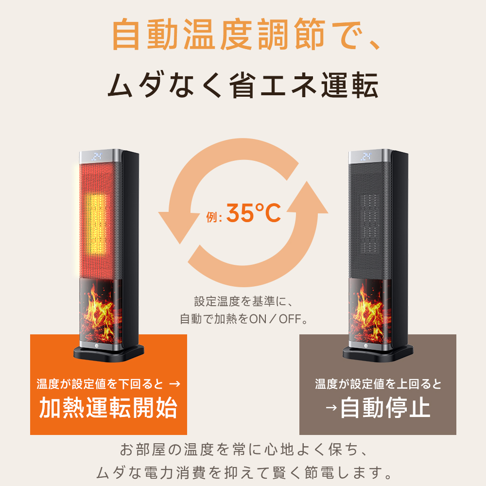 速暖 大風量セラミックヒーター