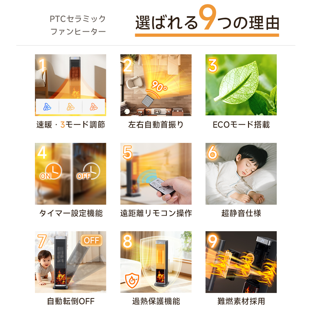 速暖 大風量セラミックヒーター