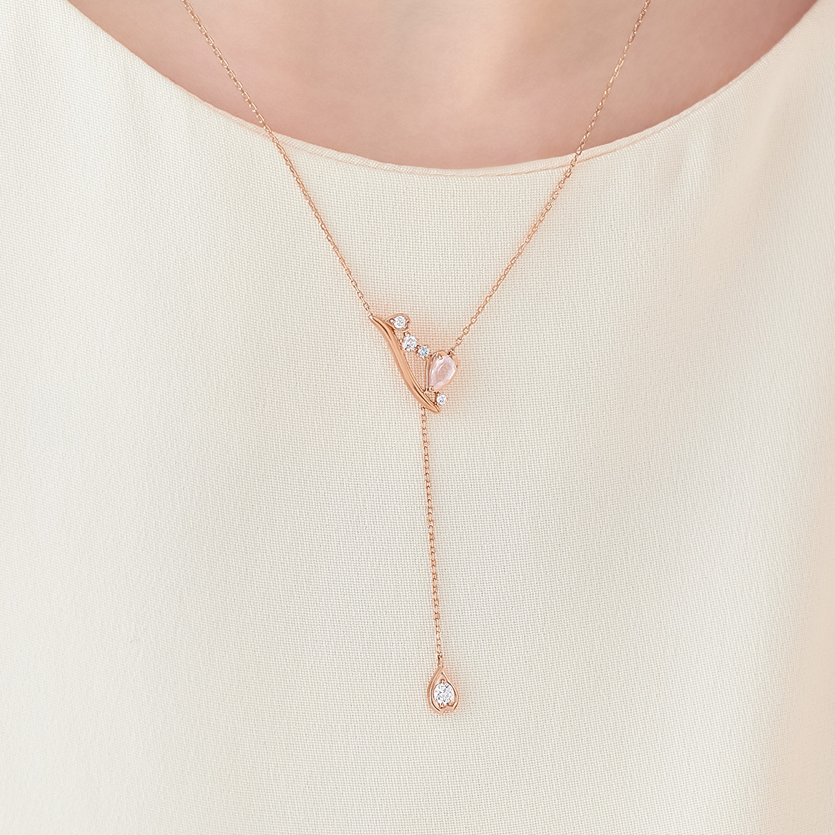 【SAKURA Collction】シルバー Y字 ネックレス