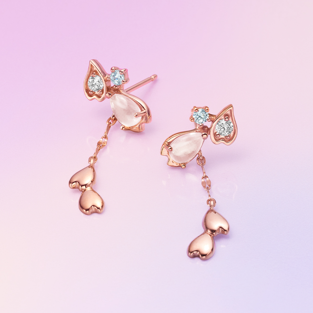 SAKURA Collction】シルバー チェーン ピアス | Canal4℃（カナル