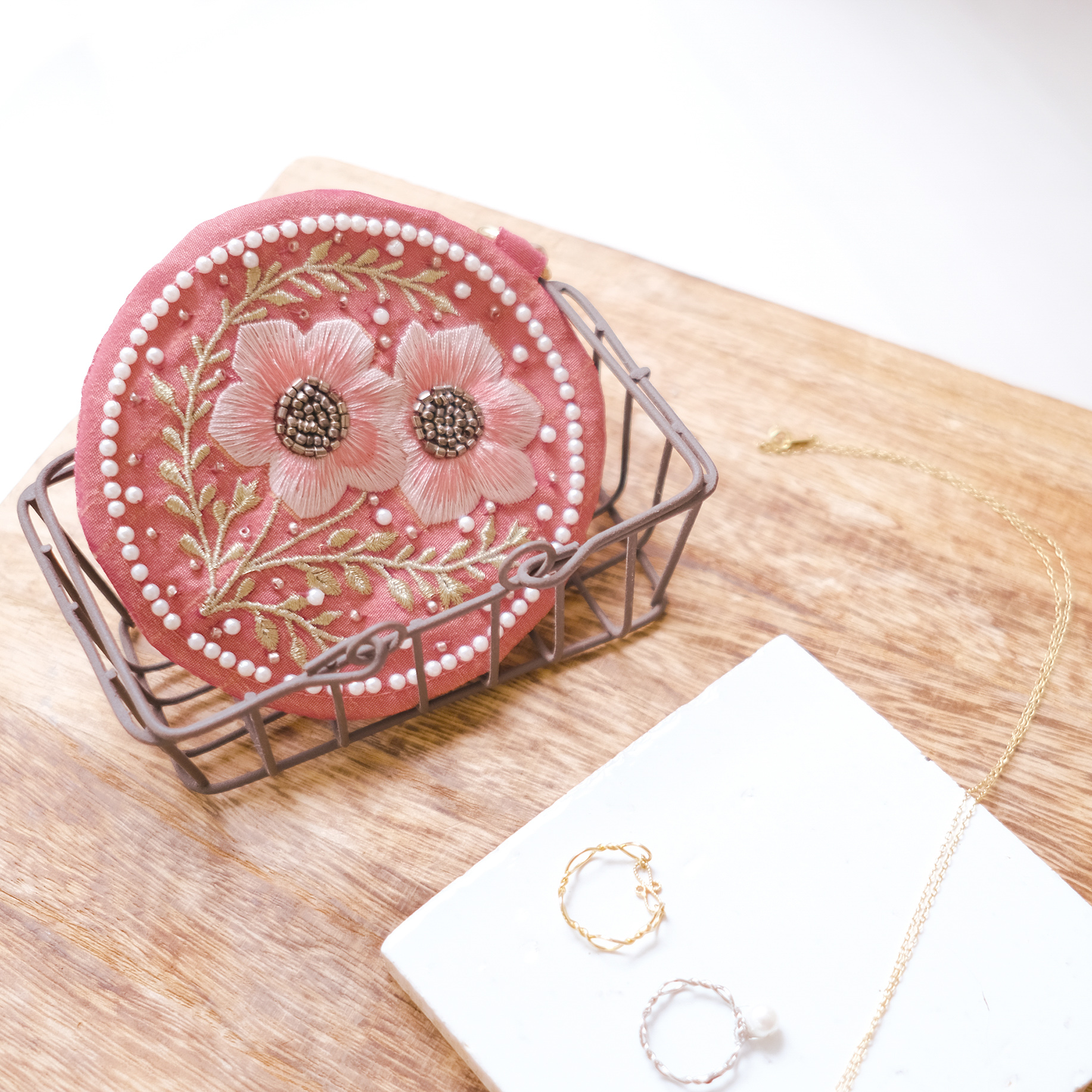 花言葉で選ぶフラワーモチーフキーポーチ