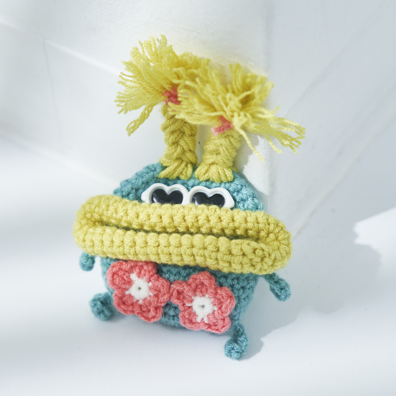 毛糸のキーケース&エアポッズケース＜バカンス＞