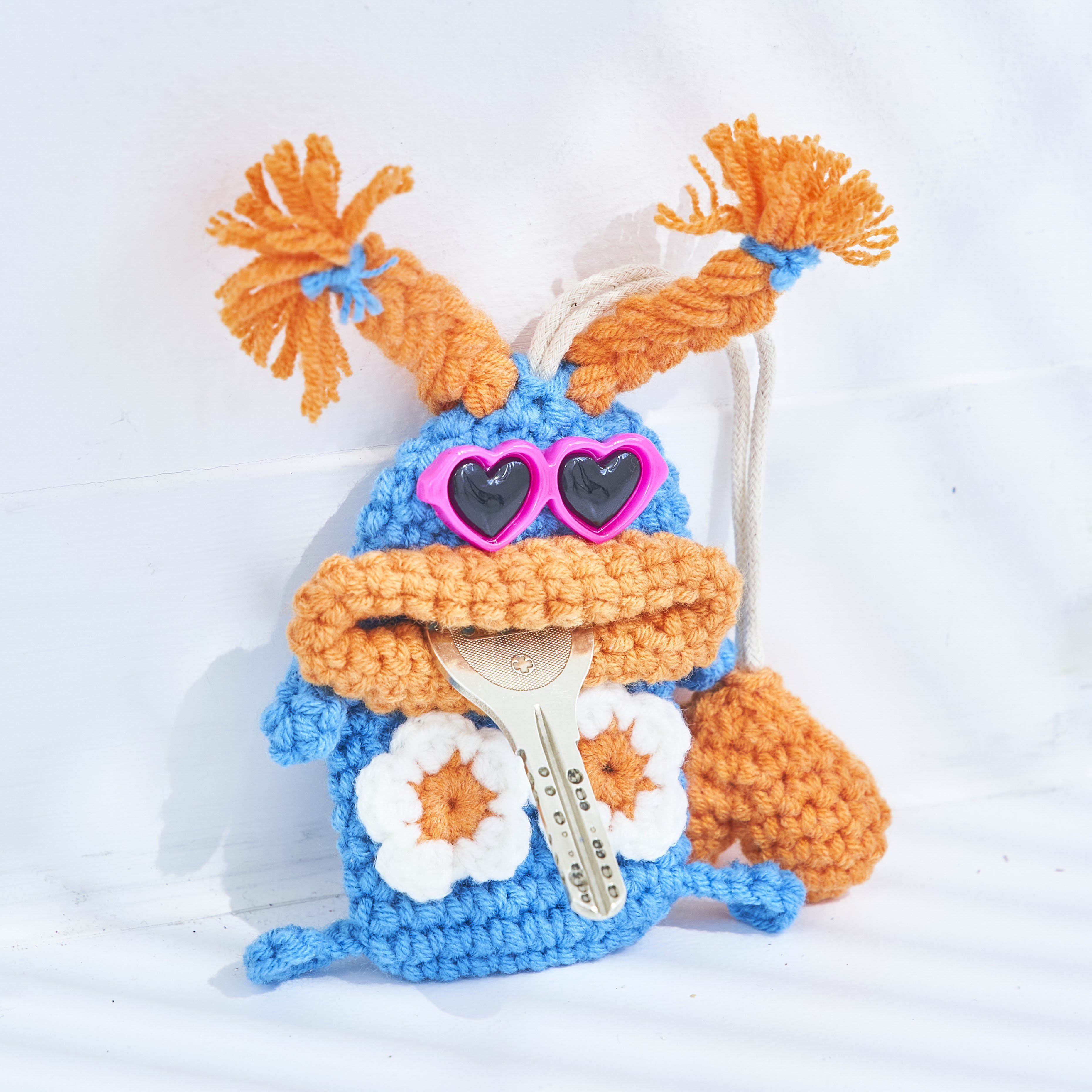 毛糸のキーケース&エアポッズケース＜バカンス＞