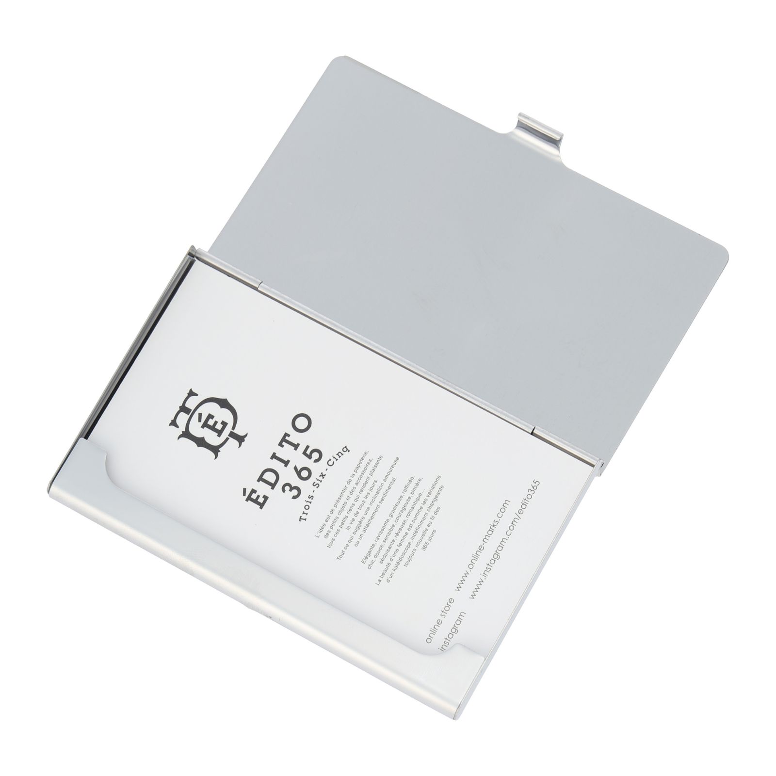 【BOX付き】マーブル柄が映えるミラー＆スリムカードケース