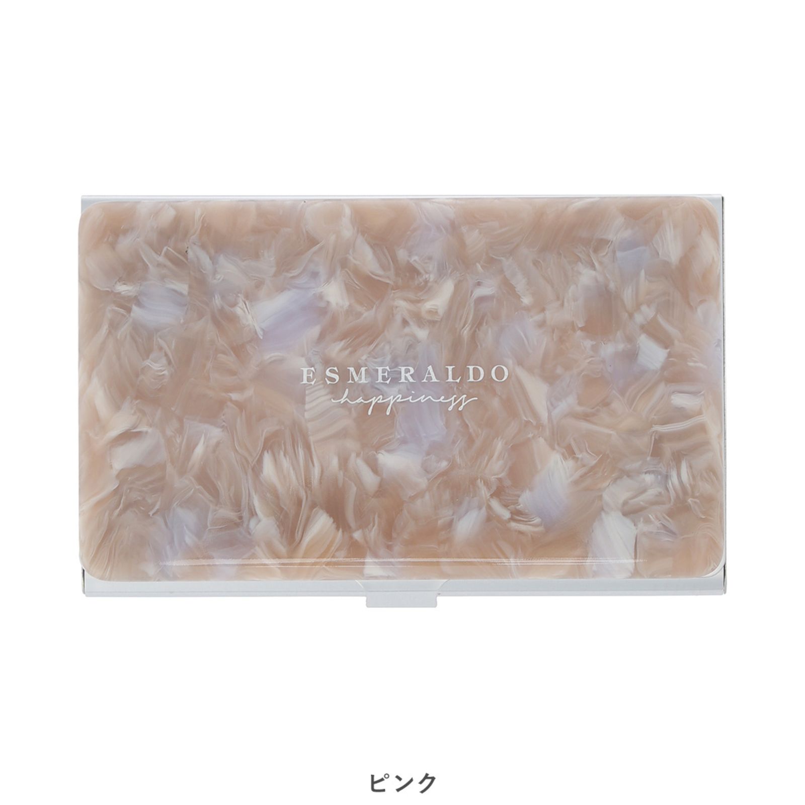 【BOX付き】マーブル柄が映えるミラー＆スリムカードケース