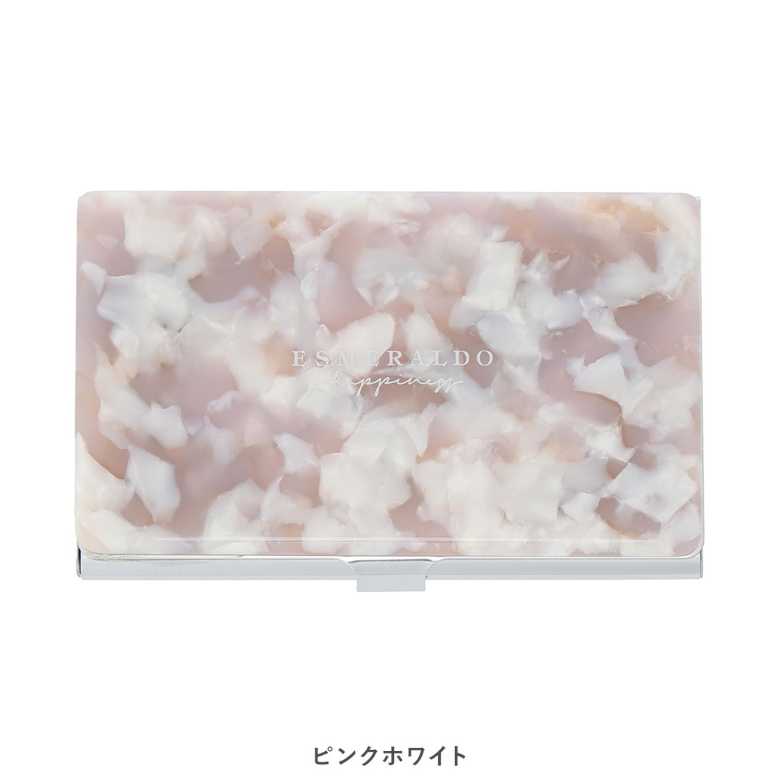 【BOX付き】マーブル柄が映えるミラー＆スリムカードケース