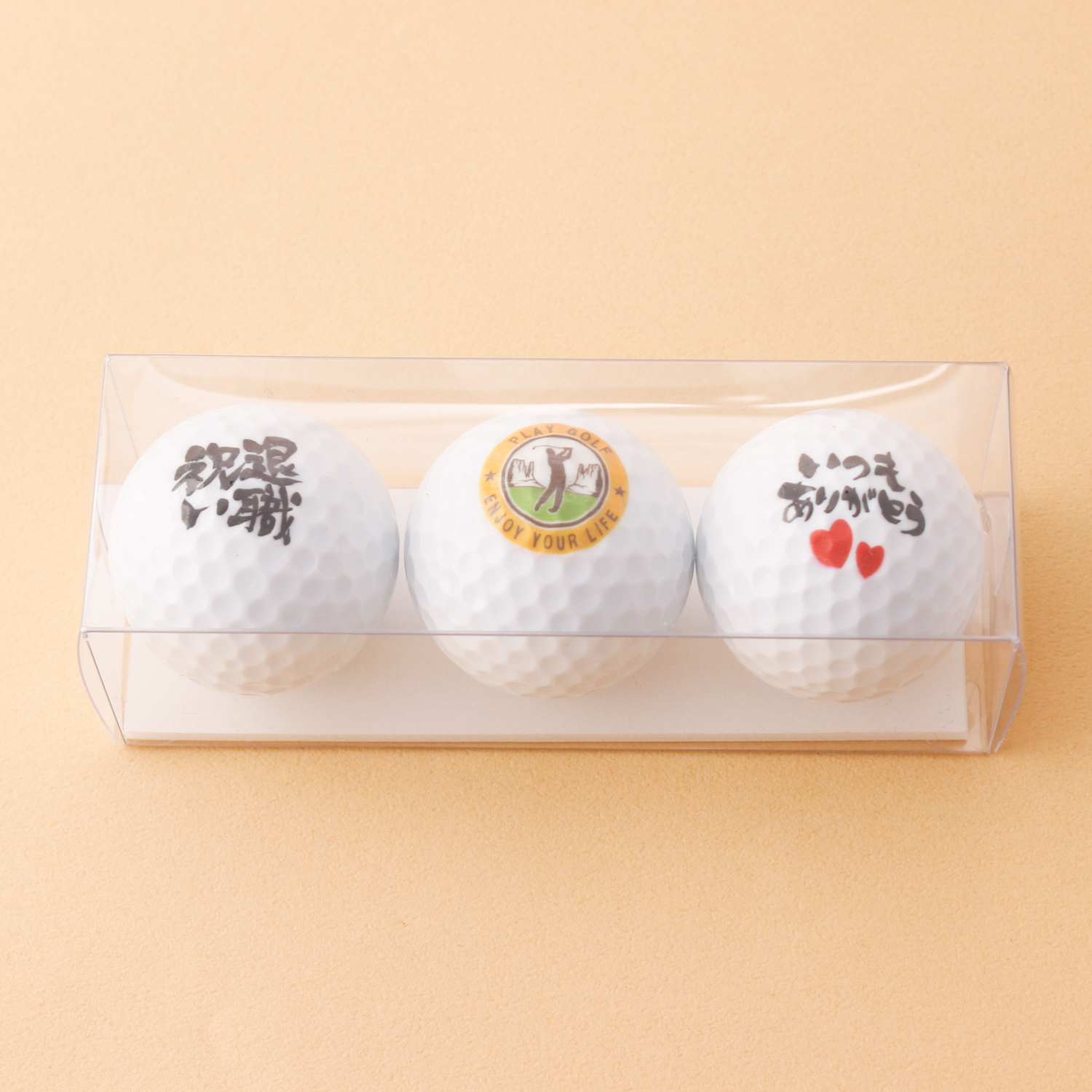 名入れハンカチ＆メッセージゴルフボールセット