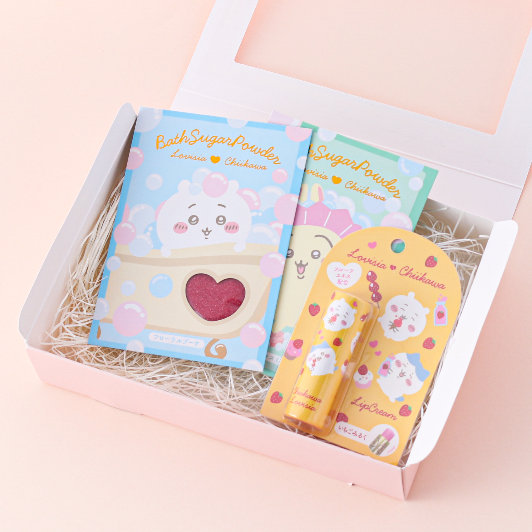 BOX付き】ちいかわ リップクリーム&バスシュガーセット | Lovisia 