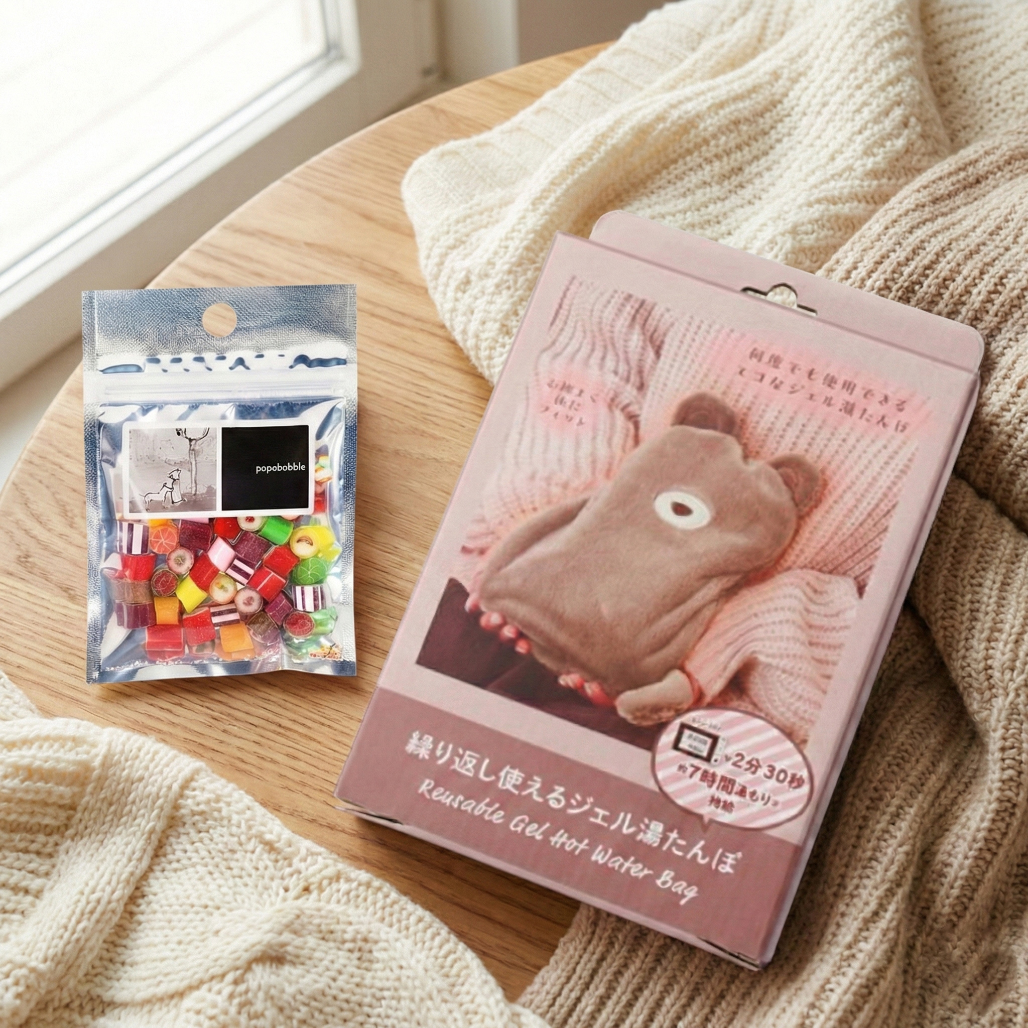 【タンプ限定】繰り返し使えるジェル湯たんぽと選べるキャンディのポカポカセット