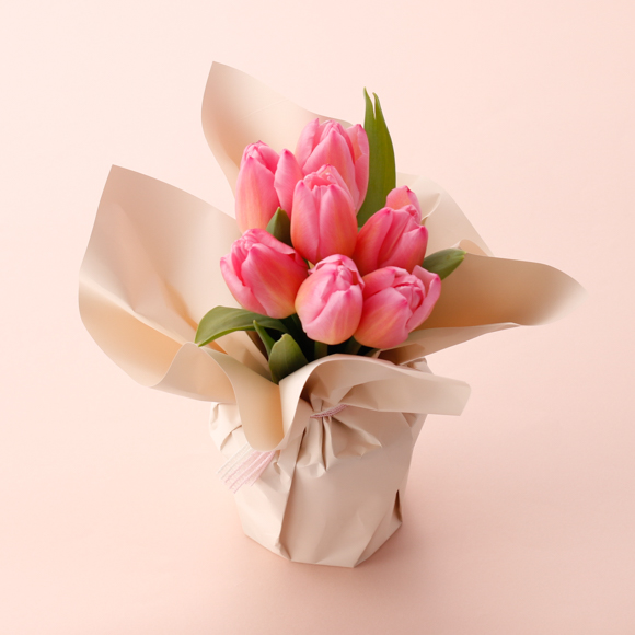 【季節限定】そのまま飾れるブーケ「陽だまりのチューリップ」